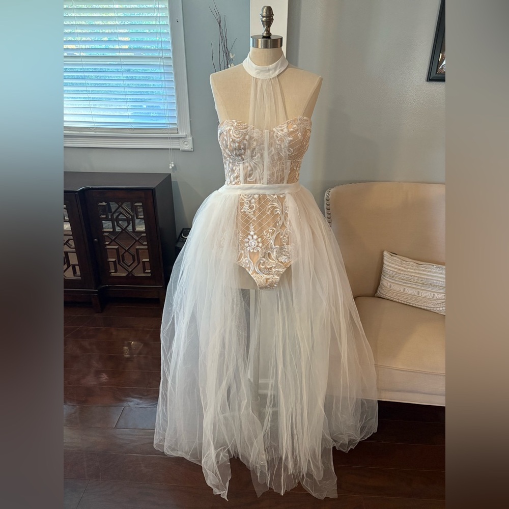 Fashion Nova White Lace Wedding Dress